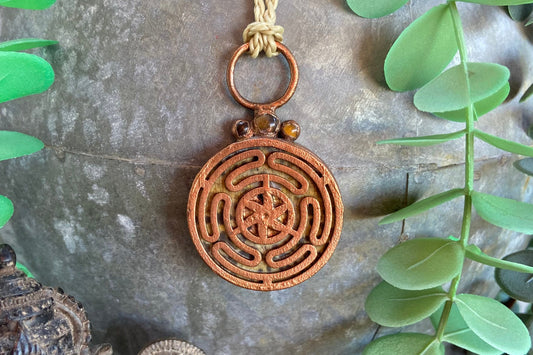 Hecate’s Wheel Pendant | Handmade Jasper Goddess Necklace