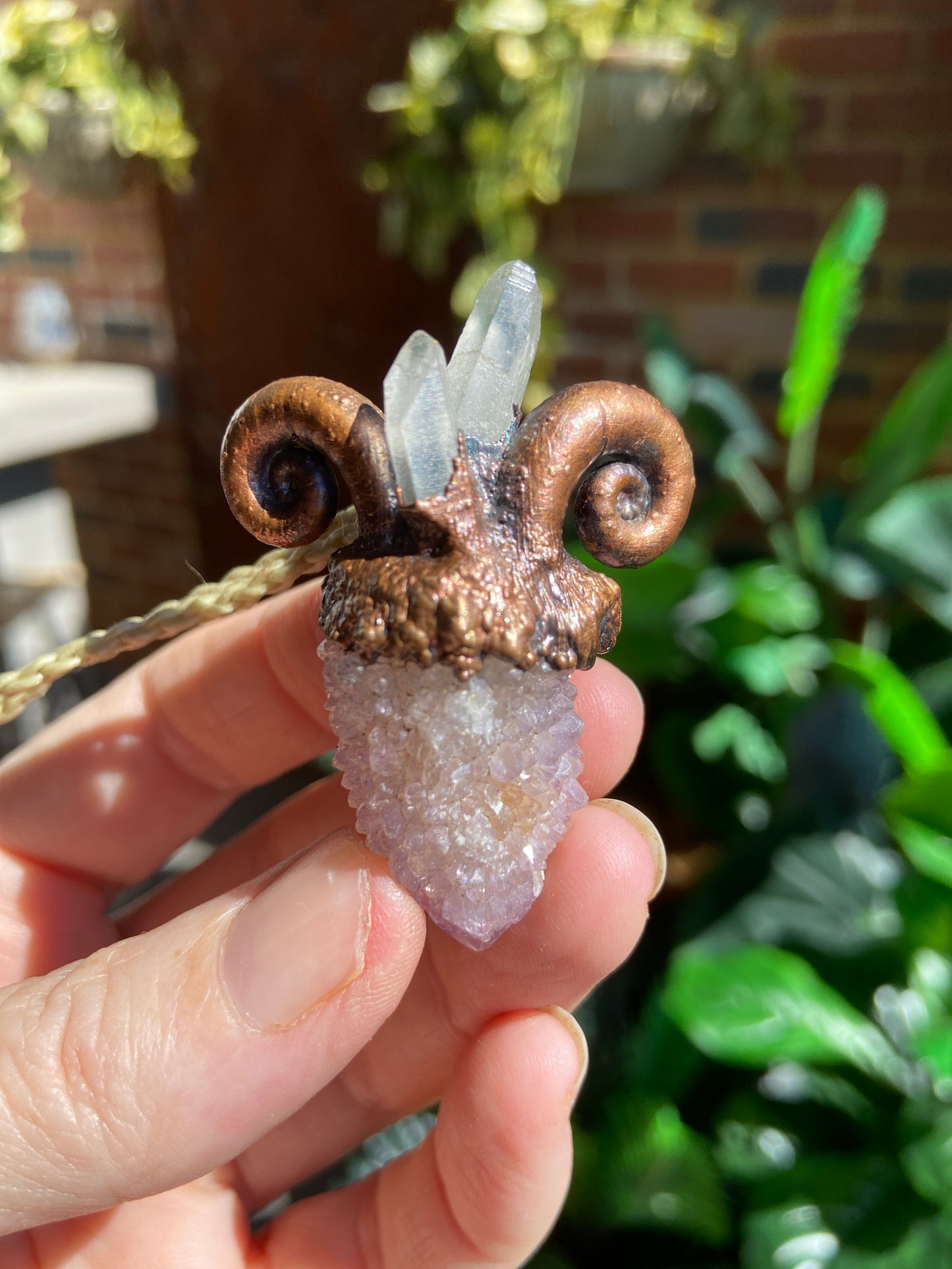 Zodiac Capricorn Spirit Quartz Pendant | Spiritual Gift