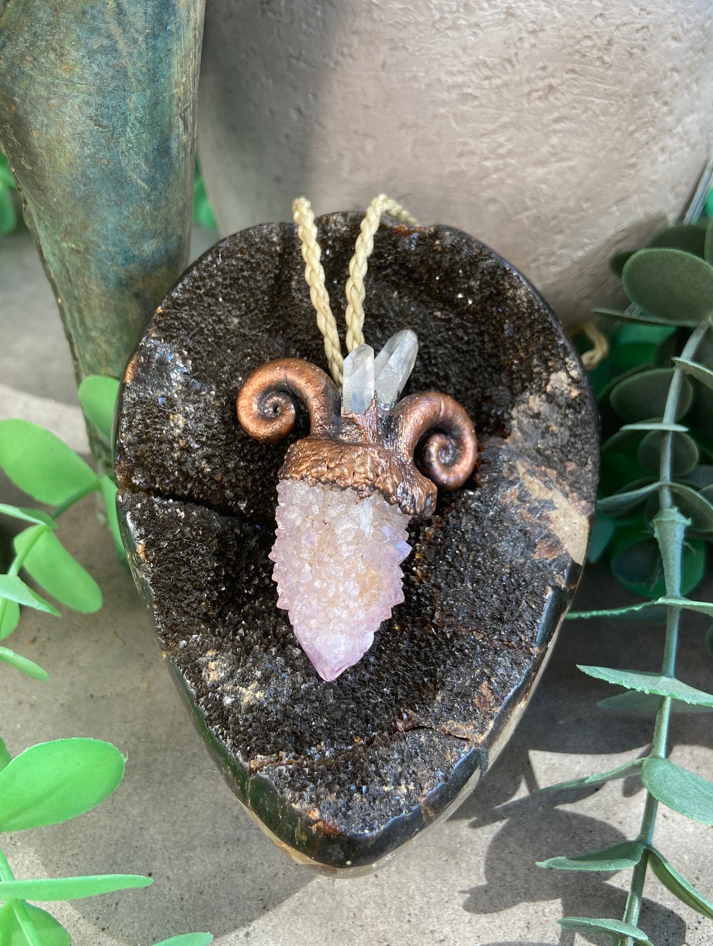 Zodiac Capricorn Spirit Quartz Pendant | Spiritual Gift