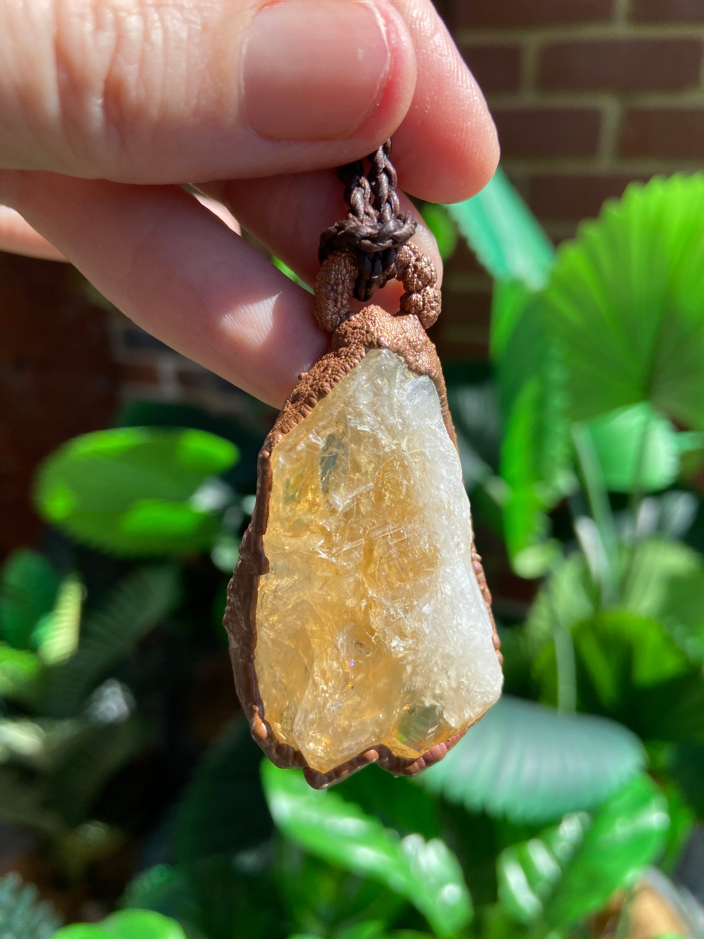 Citrine Copper Pendant | Birth Month November Jewellery