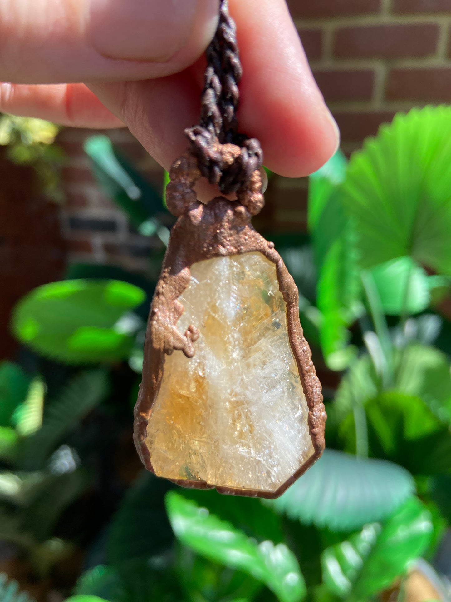 Citrine Copper Pendant | Birth Month November Jewellery