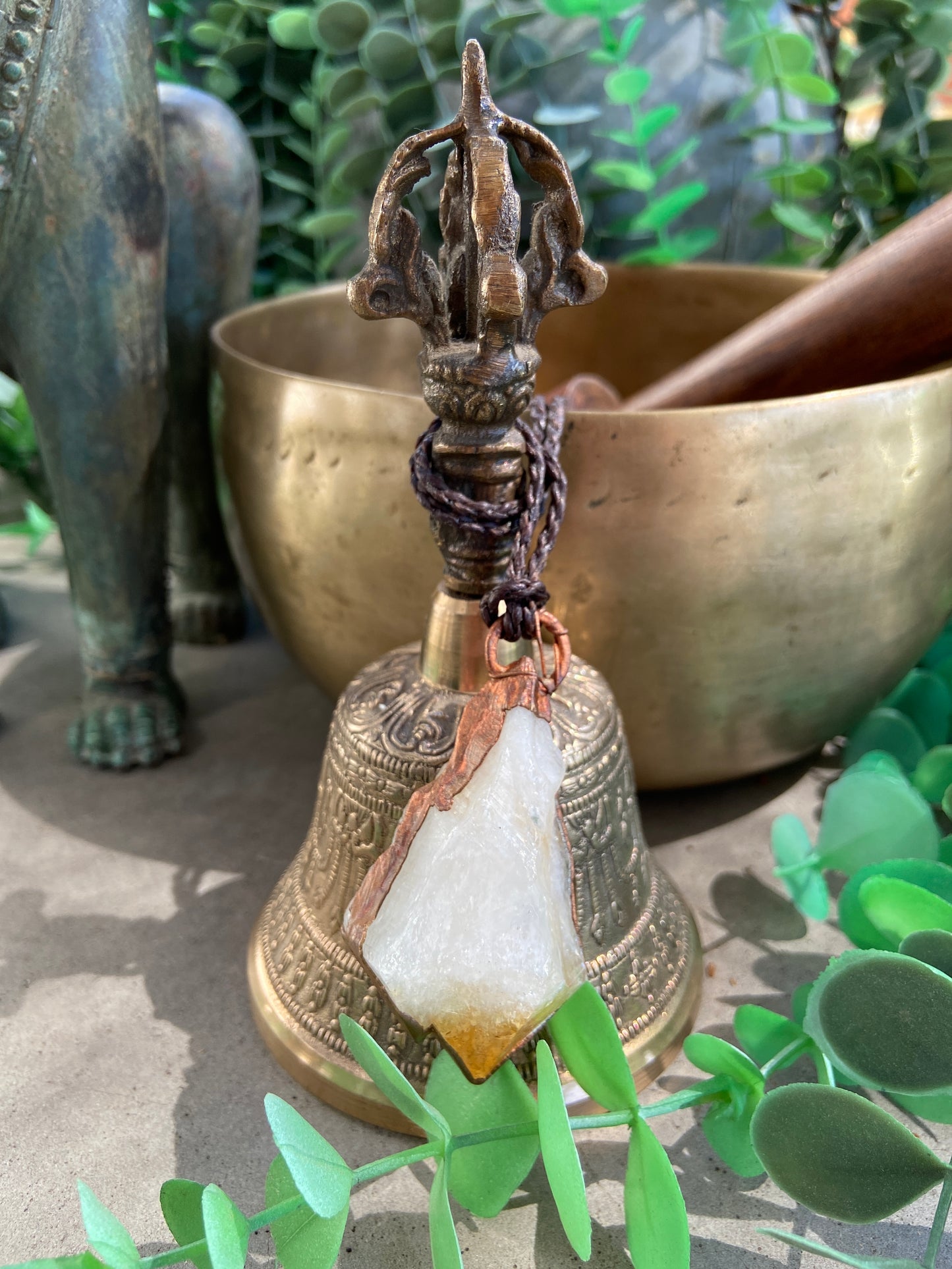 Chunky Citrine Copper Pendant | Handmade Crystal Necklace