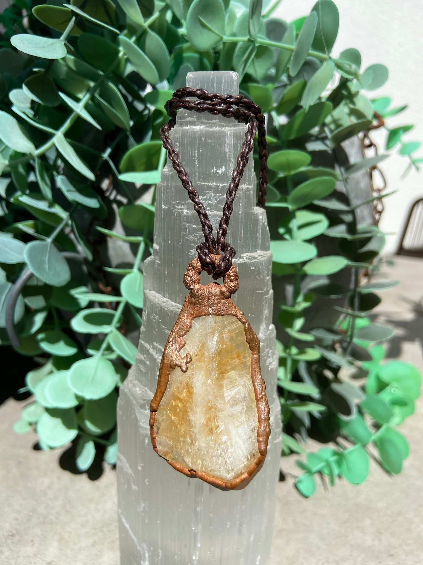Citrine Copper Pendant | Birth Month November Jewellery