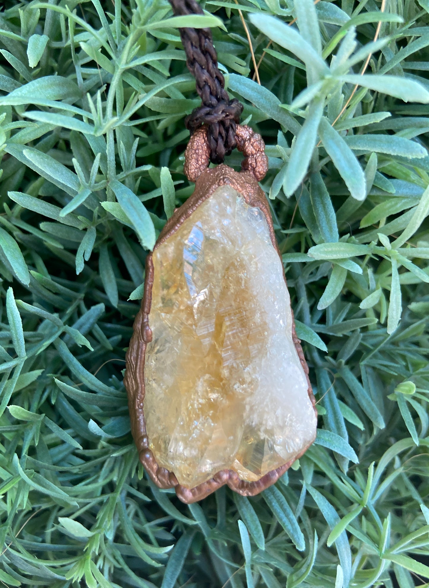 Citrine Copper Pendant | Birth Month November Jewellery