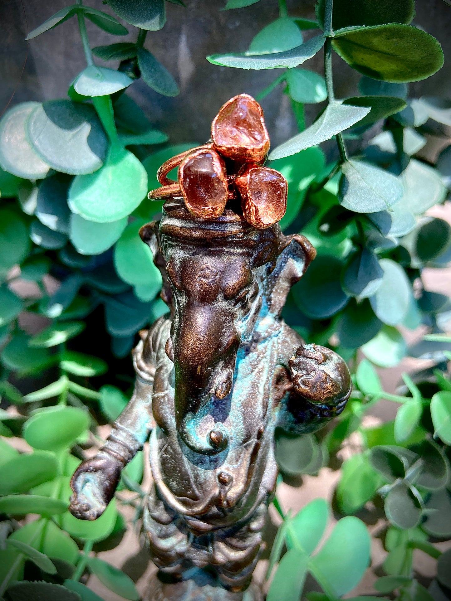 Clear Quartz Copper Stacker Ring | Handmade Rings Australia