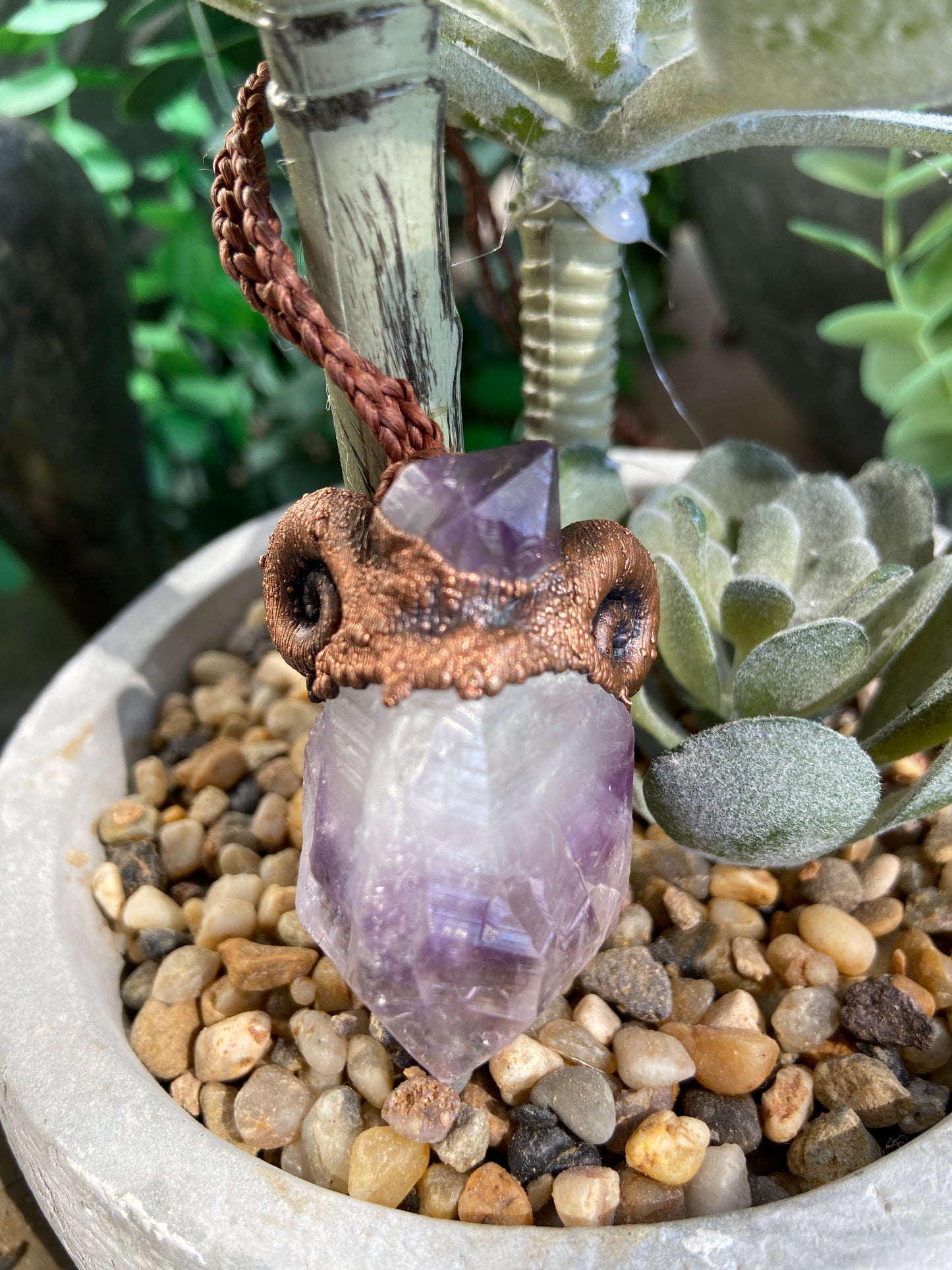 Zodiac Capricorn Double Amethyst Pendant