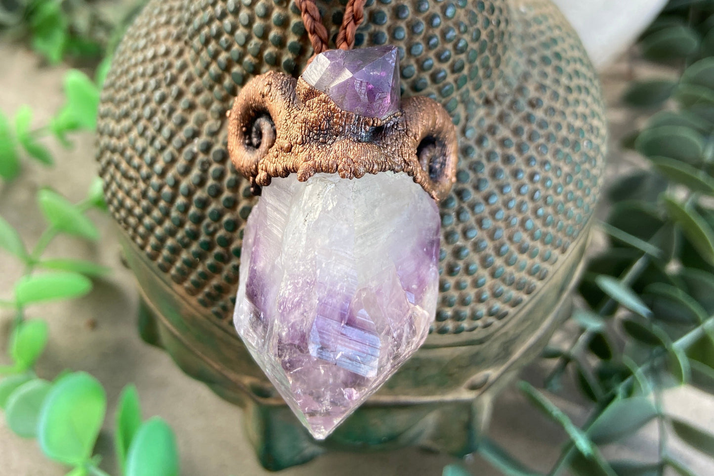 Zodiac Capricorn Double Amethyst Pendant